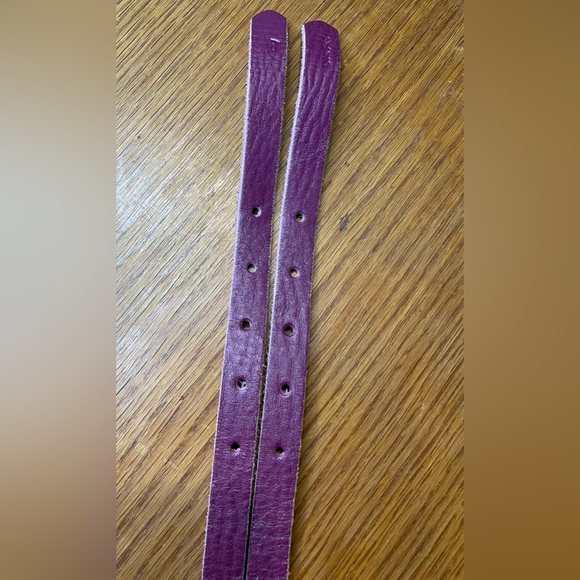 Diesel Leather Belt Women's 85/34 Purple Fuchsia Silver Studs Genuine Y2K Luxury - Picture 8 of 11